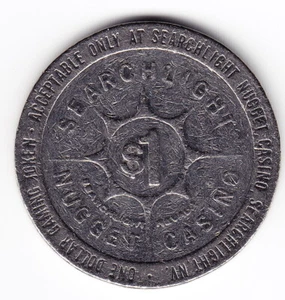 1980 Searchlight Nugget Casino Searchlight, Nevada  $1 Gaming Token (b18) - Bild 1 von 2