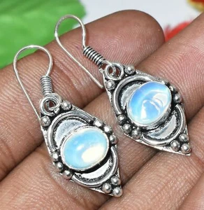 Opalite Gemstone Dangle Earring 925 Sterling Silver Overlay U270-A178 - Picture 1 of 1