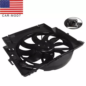 Radiator Cooling Fan Assembly 600W For BMW 135i 335i X1 Z4 2007-2016 17427545366 - Picture 1 of 10