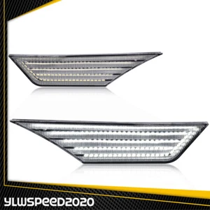 Fit For 2016-21 Honda Civic White LED Side Marker Lights Switchback Signal Lamp - Picture 1 of 9