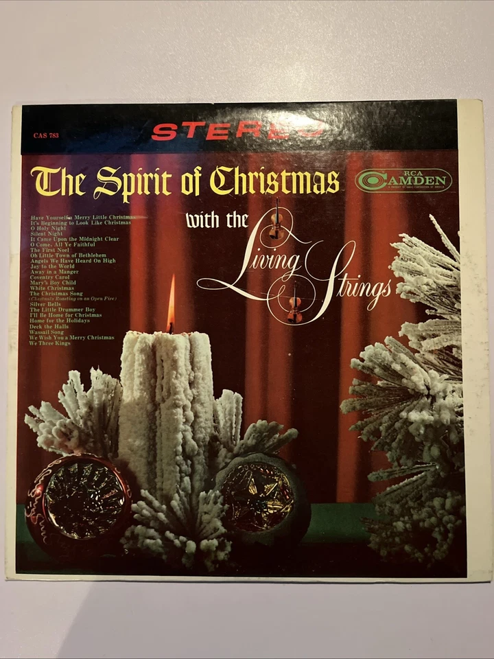 Vintage Vinyl LP Spirit Of Christmas With The Living Strings 1963 Record CAS-783 Foto 1 de 4