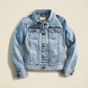 CREWCUTS J. CREW Girls Light Wash Denim Jacket Casual Preppy Size L (10-11) - Picture 1 of 10