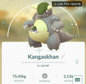 Shiny Kangaskhan - P T C - 80k stardust - Please see description