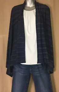 Motherhood Maternity Overshirt Jacket Blue / Gray Striped Sz Sm- Great Condition - Picture 1 of 4