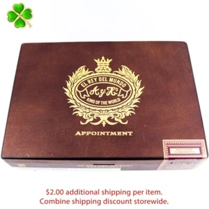 Caja de cigarros de madera vacía Toro cita El Rey del Mundo 10" x 7" x 2" - Imagen 1 de 12