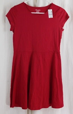 Vestido Patinador Básico Rojo Manga Corta The Children's Place Niñas Talla 2XL Foto 1 de 3