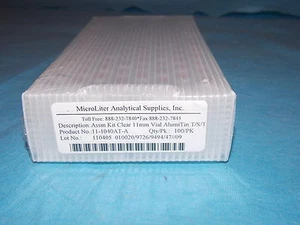 MICROLITER ANALYTIK ASSM KIT SIL CLR 11MM DURCHSTECHFLASCHE ALUMITIN T/S/T #11-1040AT-A - Bild 1 von 2