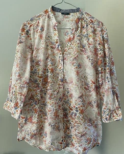 Damenbluse Eterna, Gr. 38 mit Früchten und Blumen, neuwertig - Bild 1 von 4