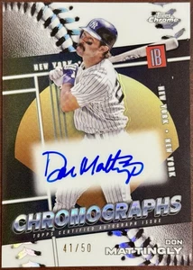 2025 Topps Chrome Chromographs Don Mattingly On-Card Auto Refractor /50 #CHR-DM - Picture 1 of 2