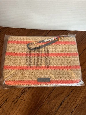 Nuevo con etiquetas Muñequera Vera Bradley Playa Paja Costa Paraíso Loro Bordada Nueva Foto 1 de 4