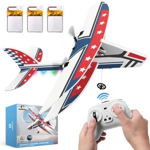 RC Plane, 2.4GHZ Remote Control Airplane W/ 3 Batteries & 6-axis Gyro Stabili... - Picture 1 of 6