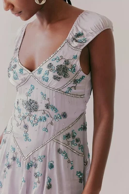 Mini Vestido Free People Bali Juliet Bordado Talla S Púrpura PVP £328 ahora en FP Foto 1 de 4