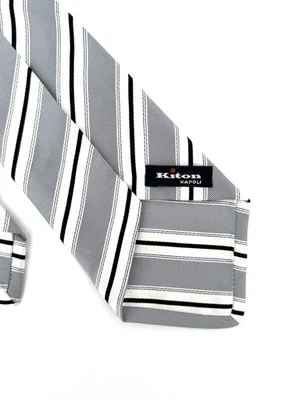 Gravata Kiton Napoli. Seda 100%.  Feito na Itália. Autêntico. Excelente estado. - Imagem 1 de 4