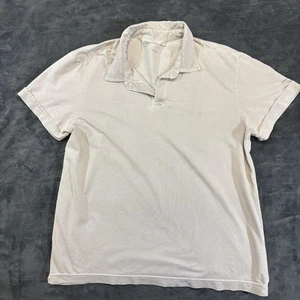 Camisa de mezclilla Calvin Klein para hombre XL gris polo manga corta mezcla de algodón top informal - Imagen 1 de 10
