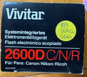 NEW Vintage Vivitar 2600D C/N/R Electronic Camera Flash for Canon Nikon Ricoh - Picture 1 of 6