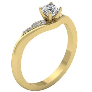 Solitaire Anniversary Natural Diamond Ring SI1 G 0.60Ct 14K Rose Gold Prong Set - Picture 1 of 8