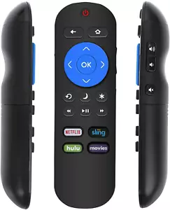 New NS-RCRUS-19 Remote fit for Insigia LED Roku TV w/ Netflix Sling Hulu Movies - Picture 1 of 5