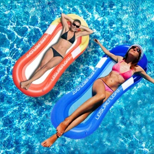 Inflatable Air Mattress Bed lounger Swimming Pool Lakes Beaches Blow Up Mat UK - Picture 1 of 11