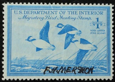 U.S. Used Stamp Scott #RW15 $1 Federal Duck Hunting. Fine - Very Fine. Choice! - Image 1 of 2