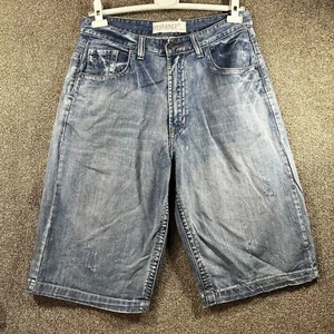 Flypaper Bermuda Shorts Men's 34 Blue Denim Cotton Medium Wash 5-Pockets Zip Fly - Picture 1 of 10