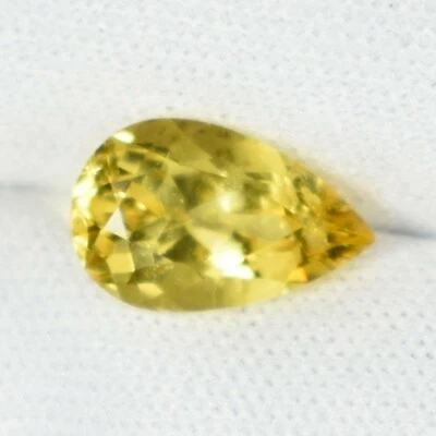 2.04 ct LUSTROUS BEST GRADE NATURAL YELLOW BERYL * AQUAMARINE  Pear RRS - Image 1 of 2