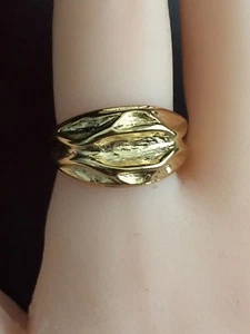 Designer Anitanja Drift Cone Design Bronze 14KT Gold Plated Ring 7 - Picture 1 of 4