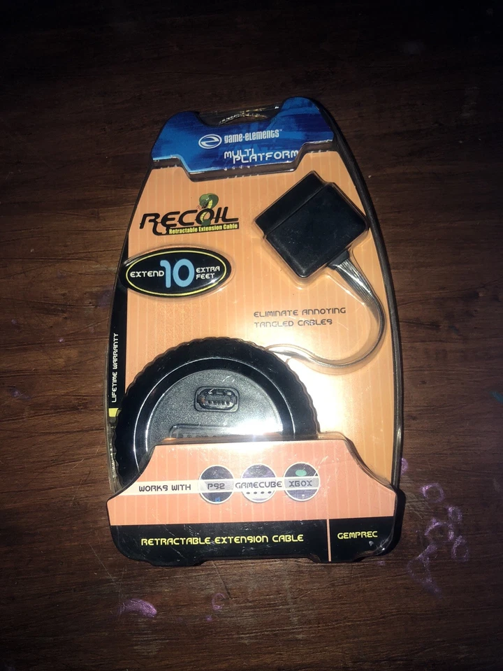 NEW Extra Long Recoil Controller Extension Cables for Nintendo PS2 GC XBOX O16 - Image 1 of 1
