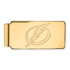 SS 14k Yellow Gold Plated NHL Tampa Bay Lightning Money Clip