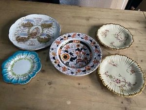 PIATTI LATERALI DIPINTI A MANO ROYAL WORCESTER ANNI '20, PIATTO ASHWORTH IMARI & FOLEY ECC. - Foto 1 di 24