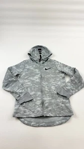 Nike Hoodie Sweatshirt Boys XL Gray Camo Fleece Lined Dri Fit Elite Basketball - Picture 1 of 14