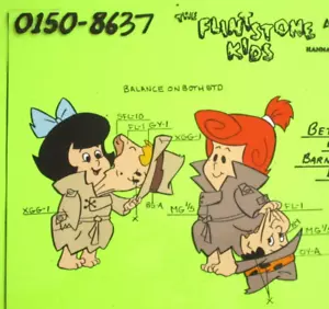 1986 FLINTSTONES KIDS HANNA-BARBERA ORIGINAL PRODUCTION MODEL CEL detective - Picture 1 of 2