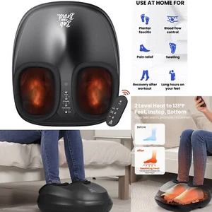 Foot Massager Deep Kneading Air Compression Pain Workout Recovery Massager Relax - Picture 1 of 14