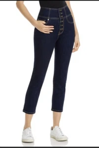 Joie Laurelle 24 Moonstone Jeans neu mit Etikett dunkelblau $ 248 High Waist Crop - Bild 1 von 6