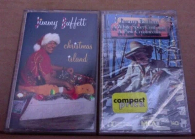 CASSETTE tape Jimmy Buffett SEALED White Sport Coat & Pink Crustacean Christmas - Image 1 of 4