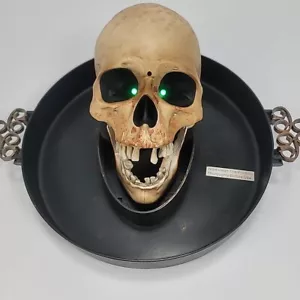 Gemmy Halloween singend & beleuchtet Totenkopf Serviertablett Platte Bewegung aktiviert - Bild 1 von 2