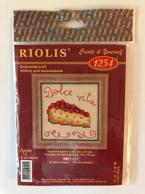 Riolis DOLCE VITA #1254 Beaded Embroidery Cross Stitch Kit - NIP Foto 1 de 2