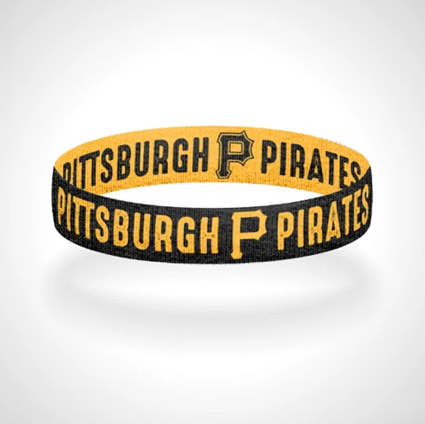 Reversible Pittsburgh Pirates Bracelet Wristband Raise The Jolly Roger Cover