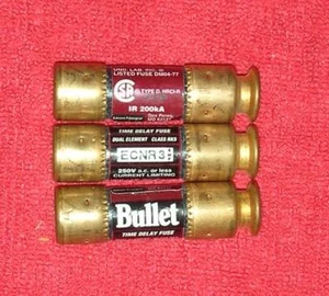 Lot of 3 Bullet ECNR3 Class RK5 Time Delay Dual Element Fuses 3 Amp 250VAC NOS - Picture 1 of 1