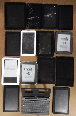 Lot of 14 - Mixed Tablets / eBooks - BlackBerry / RCA / NextBook / Amazon / Etc - Image 1 of 2