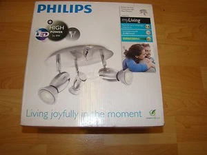 Philips LED MyLiving Ceiling Spot Light Matt Chrome - Picture 1 of 5