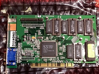 23033206-405 Diamond PCI Stealth 3D 2000 S3 VIRGE N1E3BD 86C325 CHIPSET 1996 - Image 1 of 4