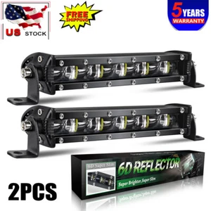 1/2/4/10pcs 7inch LED Work Light Bar Flood Spot Fog Lamp Offroad Driving Truck - Picture 1 of 10
