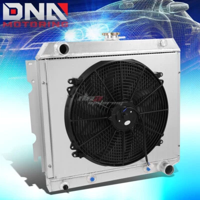FOR 1970s DODGE/PLYMOUTH V8 AT/MT 3-ROW PEFORMANCE ALUMINUM RADIATOR+COOLING FAN - Image 1 of 4