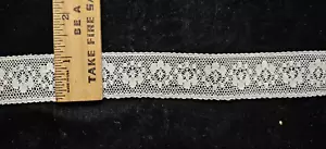 Vintage/antico, bianco, inserto in cotone, pizzo, 15 iarde - Foto 1 di 1
