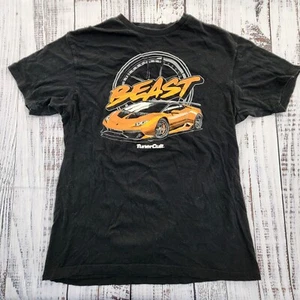 Camiseta Turner Cult Beast negra manga corta algodón para hombre M - Imagen 1 de 7