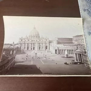 Fotografia Albumina Piazza San Pietro E Basilica Vaticana, Ottimo Stato. - Picture 1 of 5