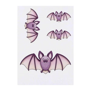 4 x "Fledermaus" Temporäre Tattoos / Transfers (TO00014815) - Bild 1 von 2