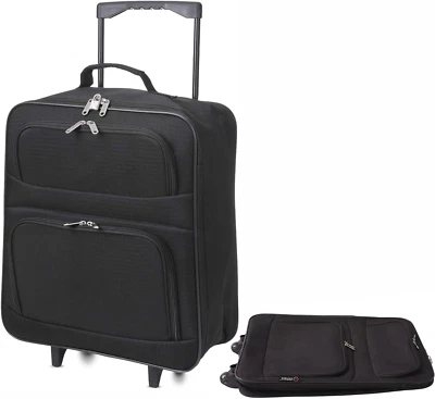 5 Cities 55x40x20cm Trolley Folding Cabin Hand Luggage Suitcase Bag - Image 1 of 4