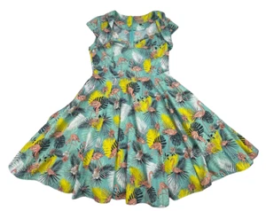 BANNED APPAREL Dress 1950s Style Fit & Flare A-Line Flamingo Print Size S - Imagen 1 de 9
