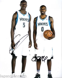 Shabazz Muhammad Gorgui Dieng Minn. Timberwolves Signed 8x10 Photo COA (PH1950) - Picture 1 of 2